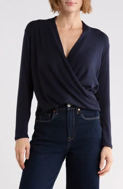 West K Surplice Knit Top In Multi