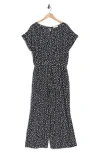 West K Tie Front Jumpsuit In Black Multi