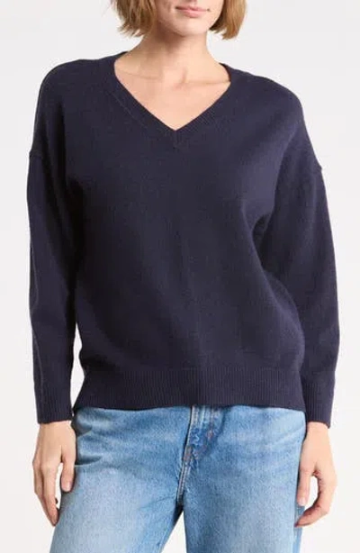 West K V-neck Oversize Sweater In Blue