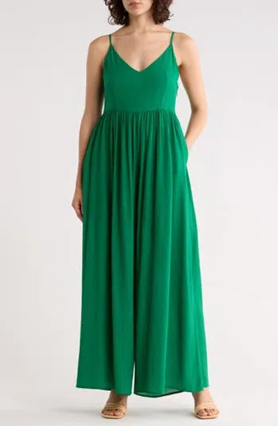 West K Wide Leg Jumpsuit In Green