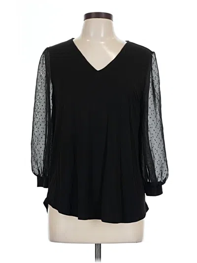 Pre-owned West Kei 3/4 Sleeve Blouse In Black