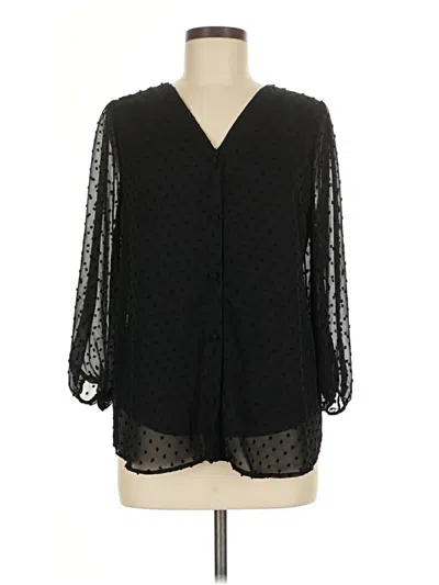 Pre-owned West Kei 3/4 Sleeve Blouse In Black