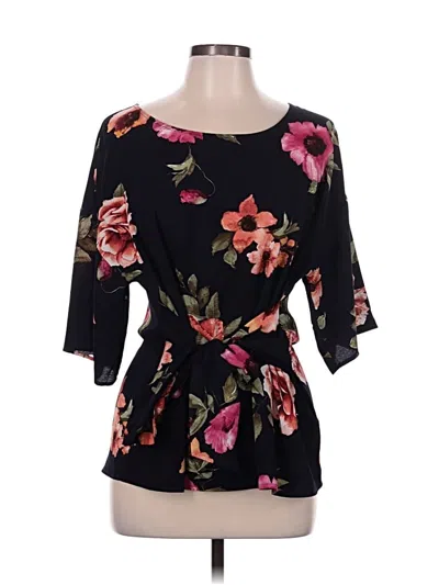 Pre-owned West Kei 3/4 Sleeve Blouse In Black