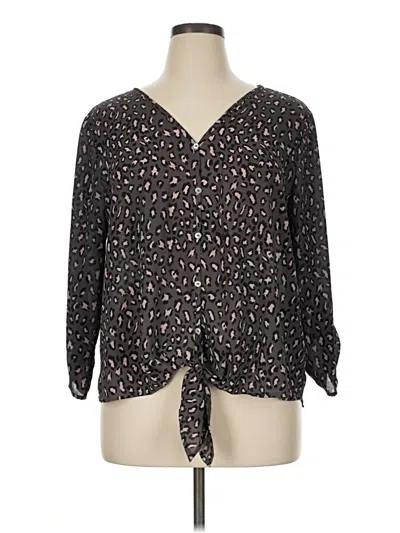 Pre-owned West Kei 3/4 Sleeve Blouse In Black