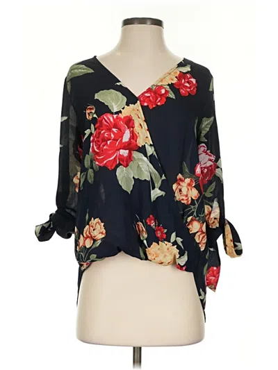 Pre-owned West Kei 3/4 Sleeve Blouse In Black