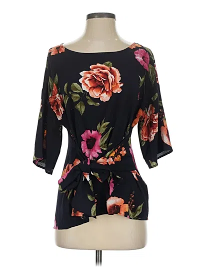 Pre-owned West Kei 3/4 Sleeve Blouse In Black