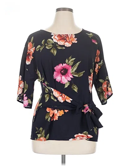 Pre-owned West Kei 3/4 Sleeve Blouse In Black