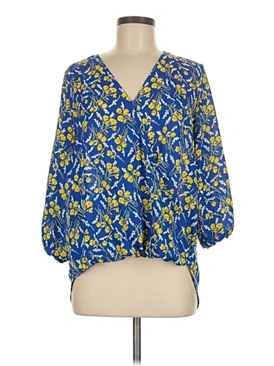 Pre-owned West Kei 3/4 Sleeve Blouse In Blue