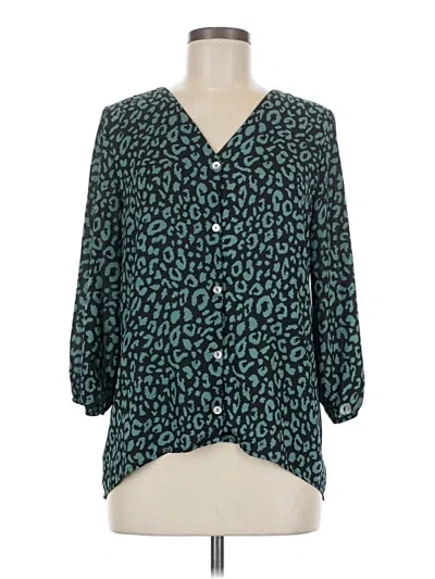 Pre-owned West Kei 3/4 Sleeve Blouse In Blue