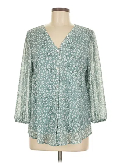 Pre-owned West Kei 3/4 Sleeve Blouse In Blue