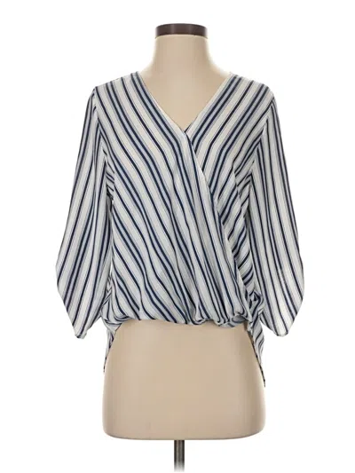 Pre-owned West Kei 3/4 Sleeve Blouse In Blue