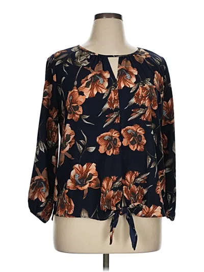 Pre-owned West Kei 3/4 Sleeve Blouse In Blue