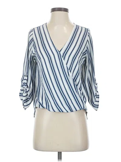 Pre-owned West Kei 3/4 Sleeve Blouse In Blue