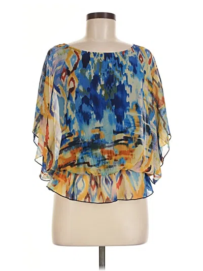 Pre-owned West Kei 3/4 Sleeve Blouse In Blue