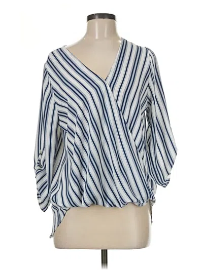 Pre-owned West Kei 3/4 Sleeve Blouse In Blue