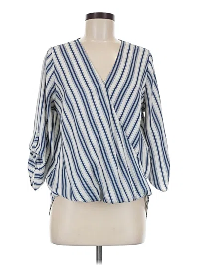 Pre-owned West Kei 3/4 Sleeve Blouse In Blue