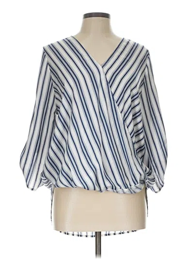 Pre-owned West Kei 3/4 Sleeve Blouse In Blue