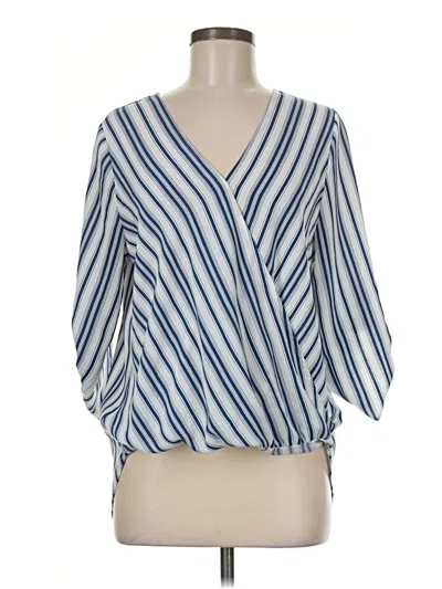 Pre-owned West Kei 3/4 Sleeve Blouse In Blue