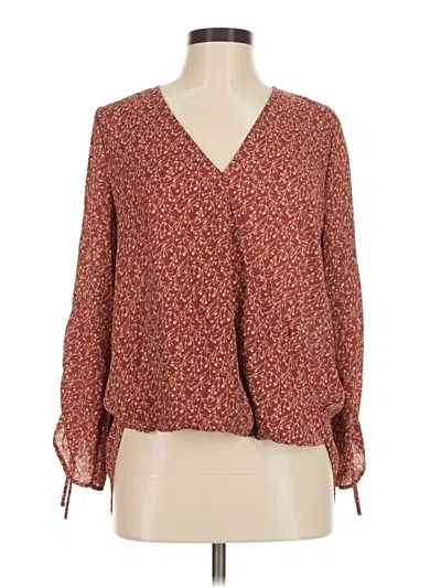 Pre-owned West Kei 3/4 Sleeve Blouse In Brown