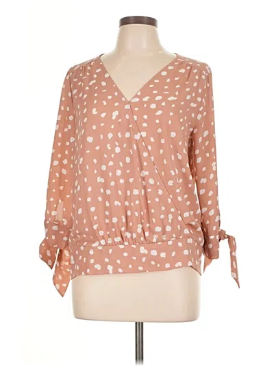 Pre-owned West Kei 3/4 Sleeve Blouse In Brown