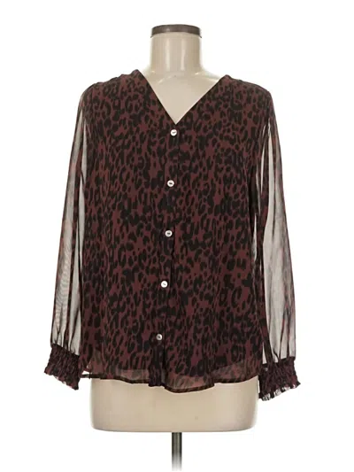 Pre-owned West Kei 3/4 Sleeve Blouse In Brown