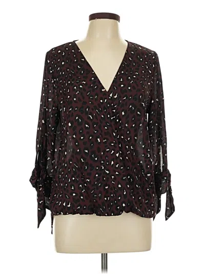 Pre-owned West Kei 3/4 Sleeve Blouse In Brown