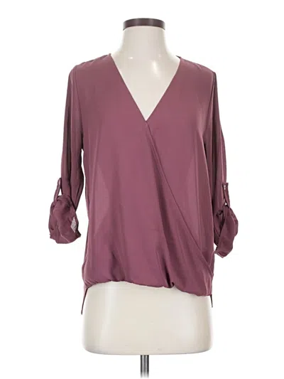 Pre-owned West Kei 3/4 Sleeve Blouse In Burgundy