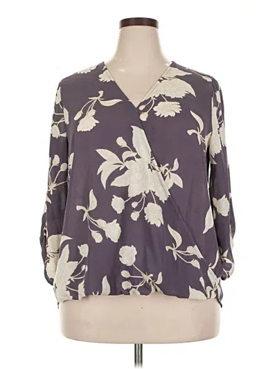 Pre-owned West Kei 3/4 Sleeve Blouse In Gray