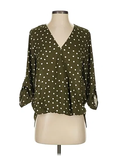 Pre-owned West Kei 3/4 Sleeve Blouse In Green