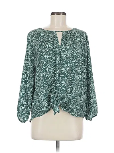 Pre-owned West Kei 3/4 Sleeve Blouse In Green