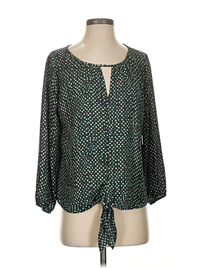 Pre-owned West Kei 3/4 Sleeve Blouse In Green