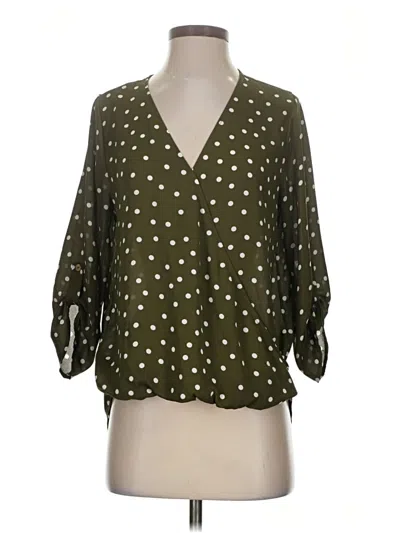 Pre-owned West Kei 3/4 Sleeve Blouse In Green