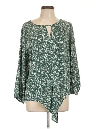 Pre-owned West Kei 3/4 Sleeve Blouse In Green