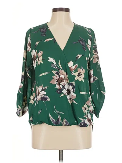 Pre-owned West Kei 3/4 Sleeve Blouse In Green