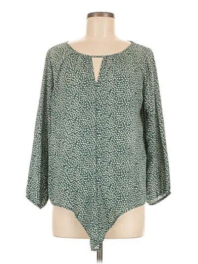 Pre-owned West Kei 3/4 Sleeve Blouse In Green