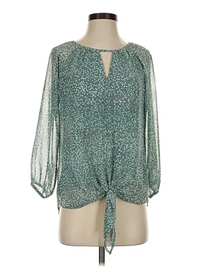 Pre-owned West Kei 3/4 Sleeve Blouse In Green