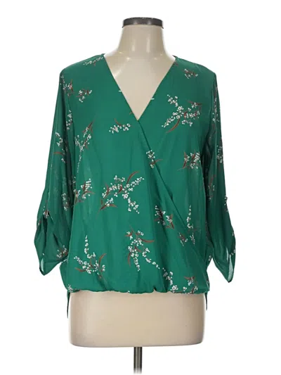 Pre-owned West Kei 3/4 Sleeve Blouse In Green