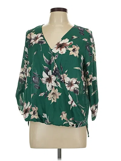 Pre-owned West Kei 3/4 Sleeve Blouse In Green