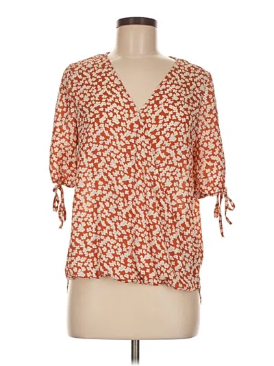 Pre-owned West Kei 3/4 Sleeve Blouse In Orange