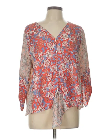 Pre-owned West Kei 3/4 Sleeve Blouse In Orange