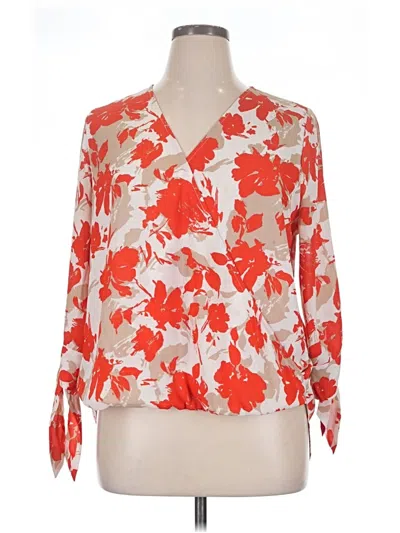 Pre-owned West Kei 3/4 Sleeve Blouse In Orange