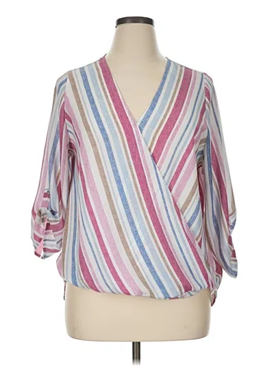 Pre-owned West Kei 3/4 Sleeve Blouse In Pink