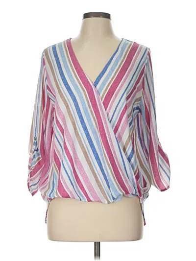 Pre-owned West Kei 3/4 Sleeve Blouse In Pink
