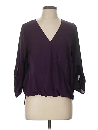 Pre-owned West Kei 3/4 Sleeve Blouse In Purple