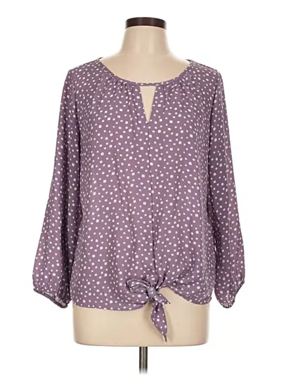 Pre-owned West Kei 3/4 Sleeve Blouse In Purple
