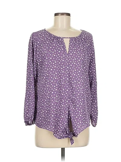 Pre-owned West Kei 3/4 Sleeve Blouse In Purple