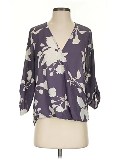 Pre-owned West Kei 3/4 Sleeve Blouse In Purple