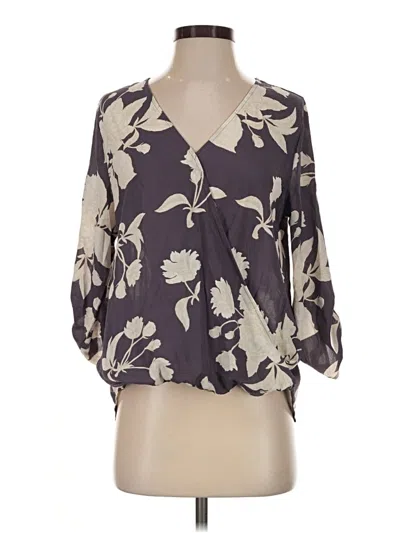 Pre-owned West Kei 3/4 Sleeve Blouse In Purple