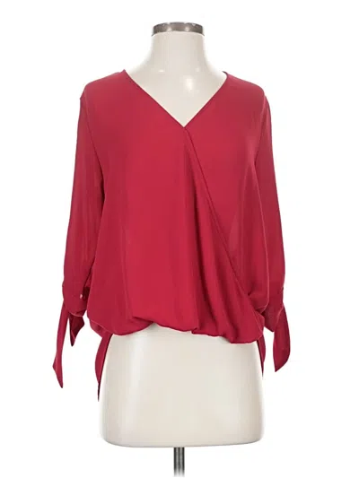 Pre-owned West Kei 3/4 Sleeve Blouse In Red