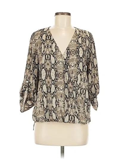 Pre-owned West Kei 3/4 Sleeve Blouse In Silver